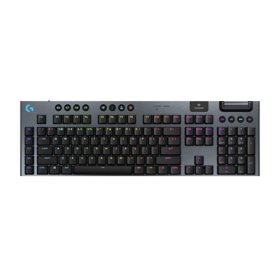 Logitech G915 X LIGHTSPEED Full-size Wireless Mechanical Gaming Keyboard - GL Red Linear Switches, RGB Backlighting - Black